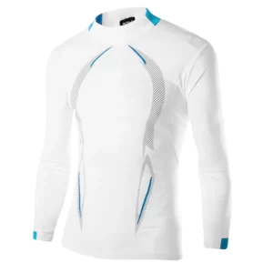 Men Sports Shirt, Round Neck Long Sleeve Elastic Quick Drying Tops Fitness Running Casual Clothing